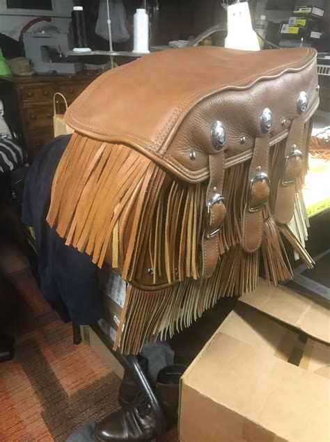 Upper Saddle Bag Fringe For Vintage Indian Motorcycle Native American