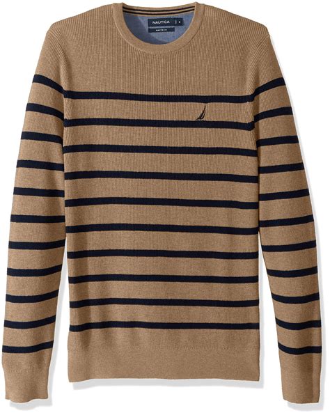 Nautica Long Sleeve Striped Crew Neck Sweater For Men Save 5 Lyst