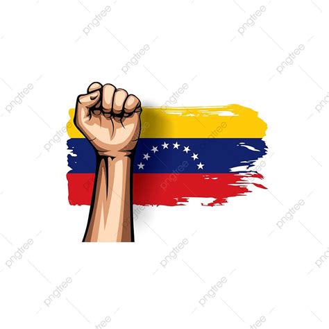 Venezuela Flag Vector Hd PNG Images Venezuela Flag And Hand On White