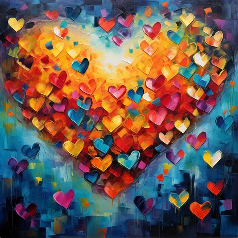 5d Diamond Painting Heart And Rose Abstract Kit Bonanza Marketplace