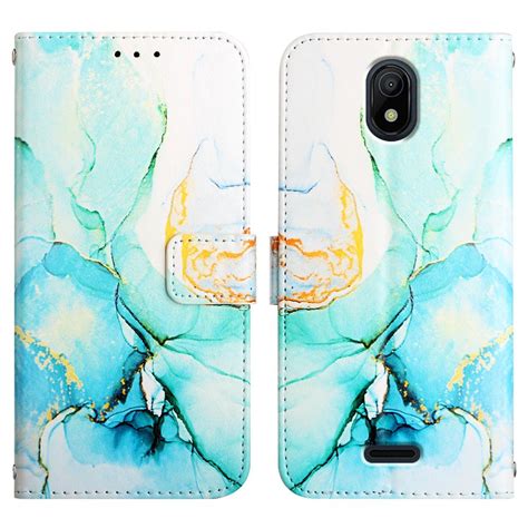 Case For Nokia C Marble Pattern Pu Leather Wallet Kickstand