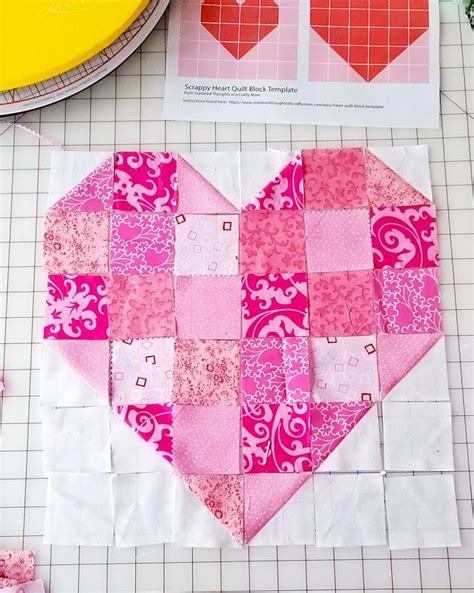 Free Scrappy Heart Quilt Block Pattern And Tutorial – NBKomputer