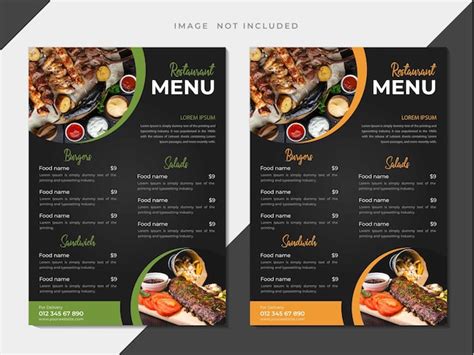 Premium Vector Vector Fastfood Restaurant Menu Design Template With