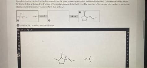 Solved Complete The Mechanism For The Deprotonation Of The Chegg