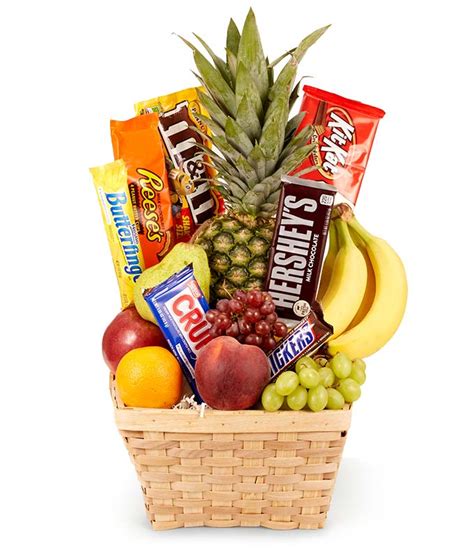 Fruit and Chocolate Candy Gift Basket at From You Flowers