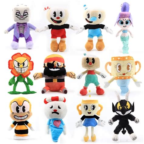 Muñecos De Peluche Cuphead Juguetes Mugman El Cáliz Dibujos Animados