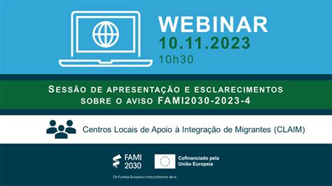 Webinar sobre o AVISO FAMI2030 2023 4 Centros Locais de Apoio à