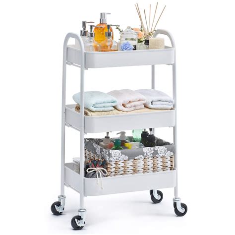 Buy Kingrack Tier Rolling Cart No Screw Metal Utility Cart Easy