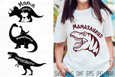 Mamasaurus Svg Bundle Funny Mom Svg Design Dinosaur Svg So Fontsy