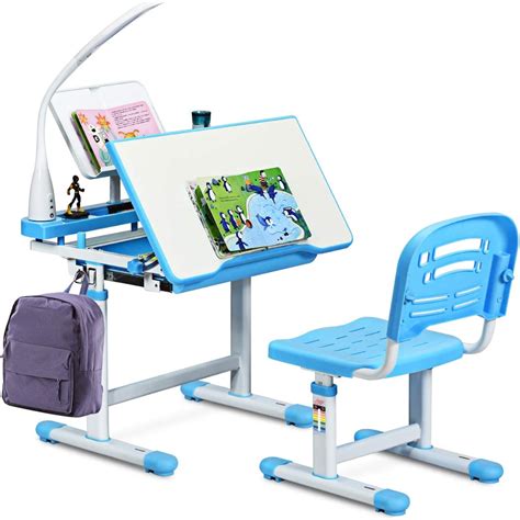 Bureau Enfant Ensemble Table Et Chaise Pour Enfants Avec Lampe Hauteur