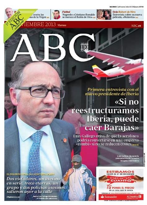 Ya Puede Consultar La Portada De ABC Del Viernes 15 De Noviembre