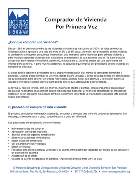 Comprador De Vivienda Por Primera Vez