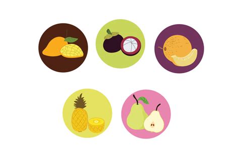 Fruits Icon Vector Bundle By Printables Plazza Thehungryjpeg