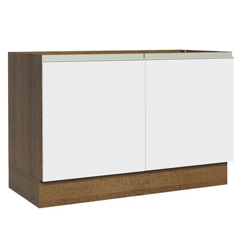 Mueble De Cocina Para Fregadero 120 X 60 Cm 2 Puertas Sin Encimera