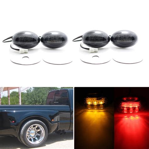 Dually Bed Fender Side Marker Led Lights Compatible With Ford Super