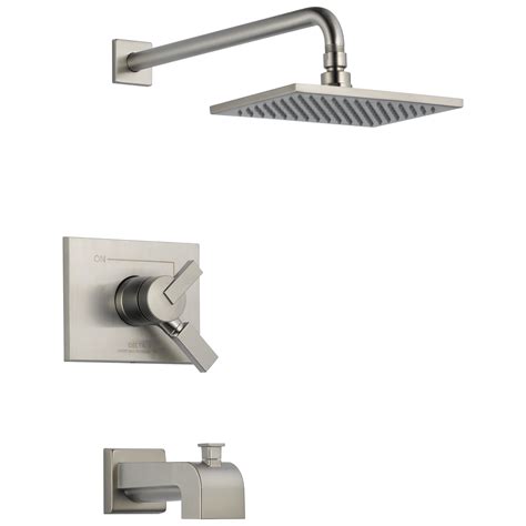 Vero Nickel Bathtub And Shower Faucet Combinations At