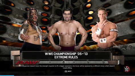 WWE 2K23 Umaga Vs Great Khali Vs John Cena Three Way Battle Of