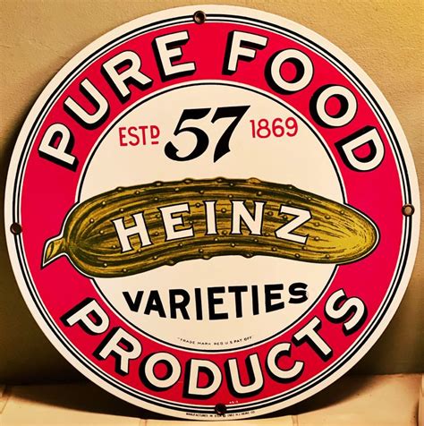 Heinz 57 Enamel Advertising Sign Vintage Metal Sign