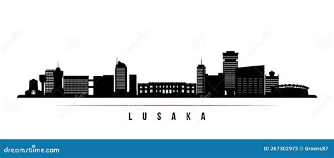 Lusaka Skyline Horizontal Banner. Stock Vector - Illustration of black, long: 267302973