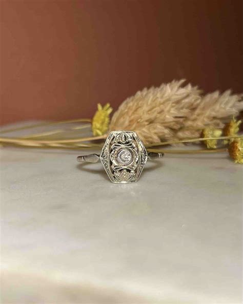 Bague Art D Co Diamant Vintage Kacie Elliade