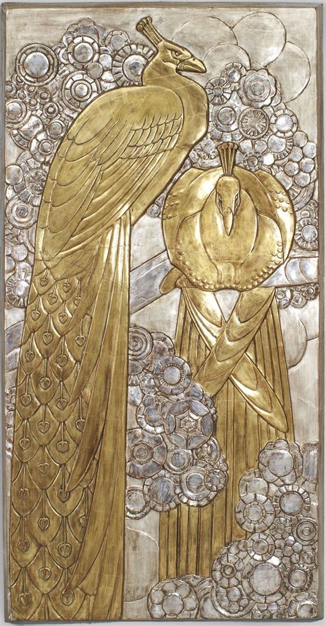 French Art Deco Large Bias Relief Wall Plaque With A Gilt Finish