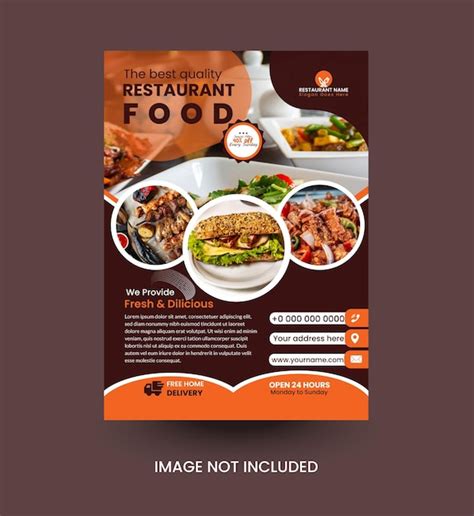 Premium Vector Creative Food Flyer Design Template