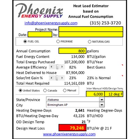 Heating Oil Consumption Calculator