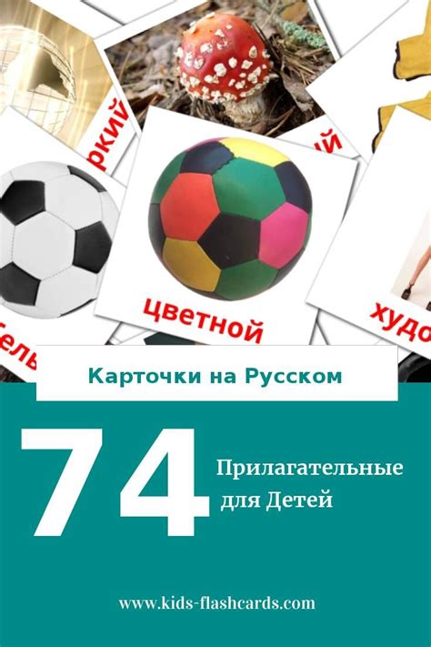 74 бесплатных карточек Прилагательные для детей на Русском (PDF файлы ...