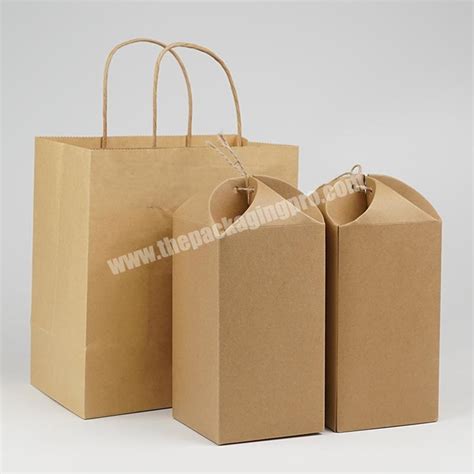 Custom Brown Or White Kraft Paper Gift Shopping Bag With Your Custom Logo