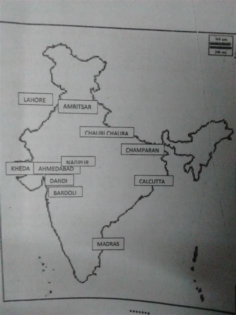 locate champaran and chauri chaura on an outline map of india - Social Science - - 2034467 ...