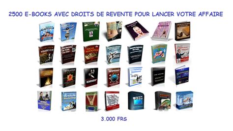 Je Peux Vous Donner 2000 Ebooks FR EN Avec Droits De Revente