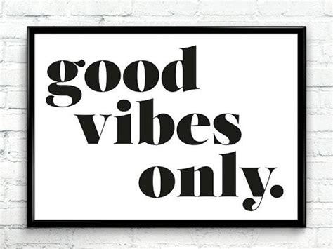 Good Vibes Only Motivational Quote Print Inspirational Print Dorm