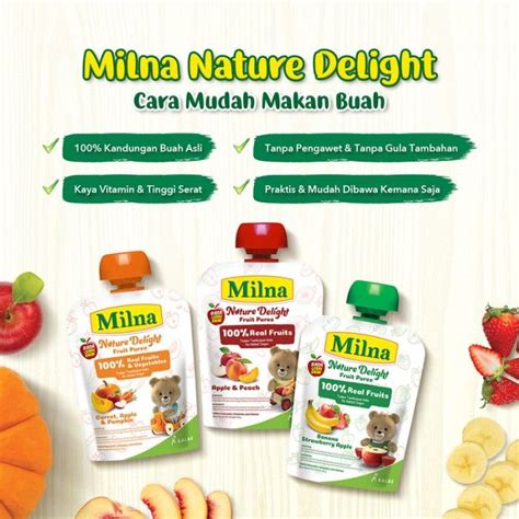 Jual Milna Nature Delight Apple And Peach Gr Makan Menyusui