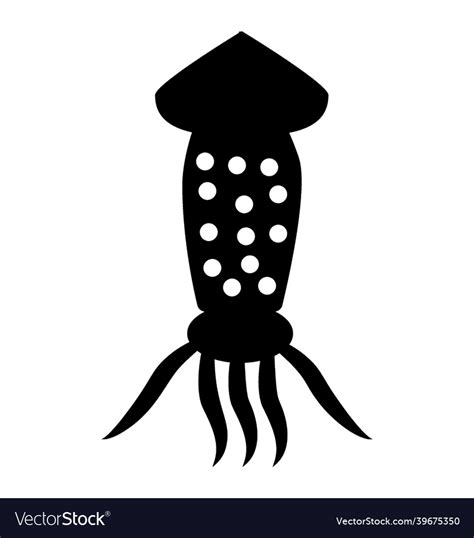 Marine squid Royalty Free Vector Image - VectorStock