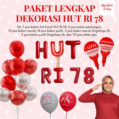 Jual My Book Today Termurah Paket Lengkap Backdrop Hut Ri Merah