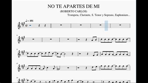 No Te Apartes De Mi Roberto Carlos Playback Partitura Para