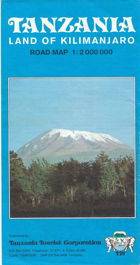 Tanzania Road Map 1970s Etsy