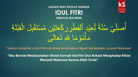 Niat Sholat Idul Fitri Makmum Umrohq