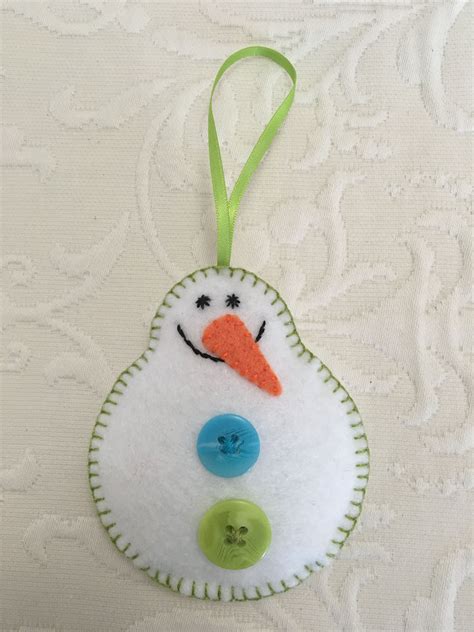 Felt Crafts Felt Ornament Snowman Snowman Felt Snowmen Made By