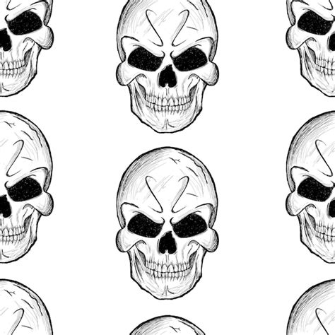 Premium Vector Skull Seamless Pattern