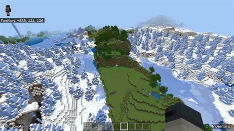 Line Of Plains Inside An Ice Spikes Biome Rminecraftseeds