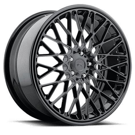 Niche Forged Citrine Matte Black With Gloss Black Lip Luxury Wheels