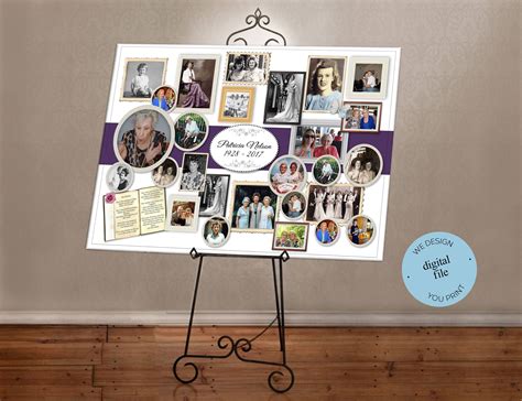 Funeral Memorial Photo Collage Funeral Display Memory Board