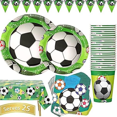 Forniture Per Feste Di Calcio Set Pezzi Servizio Da Tavola Tema