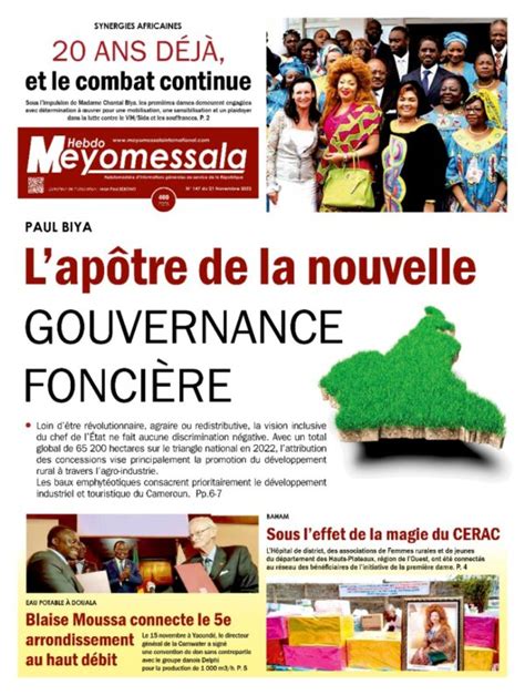 Meyomessala Hebdo Du 21 Novembre 2022 Meyomessala International