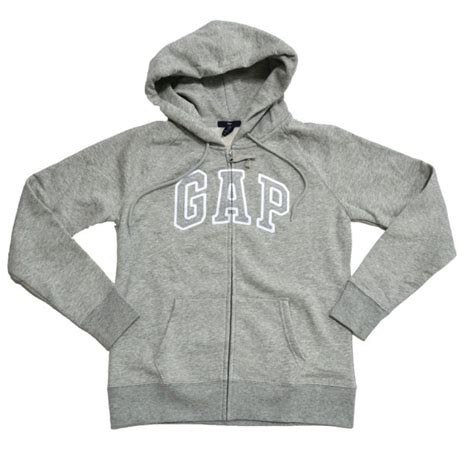 Gap Gap Womens Fleece Arch Logo Full Zip Hoodie M Light Grey