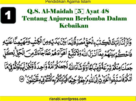 Al Maidah Ayat Berbagi Informasi