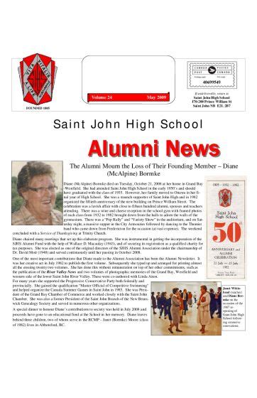 Alumni News Saint John High School