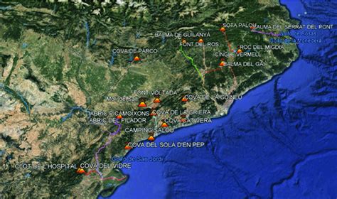 Mapa On Es Mostren Probables Vies D Acc S Des Dels Jaciments A La Costa