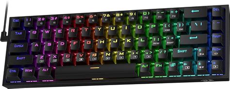 Redragon K631 65 Wired Rgb Gaming Keyboard Teclado Mecánico Compacto De 68 Teclas